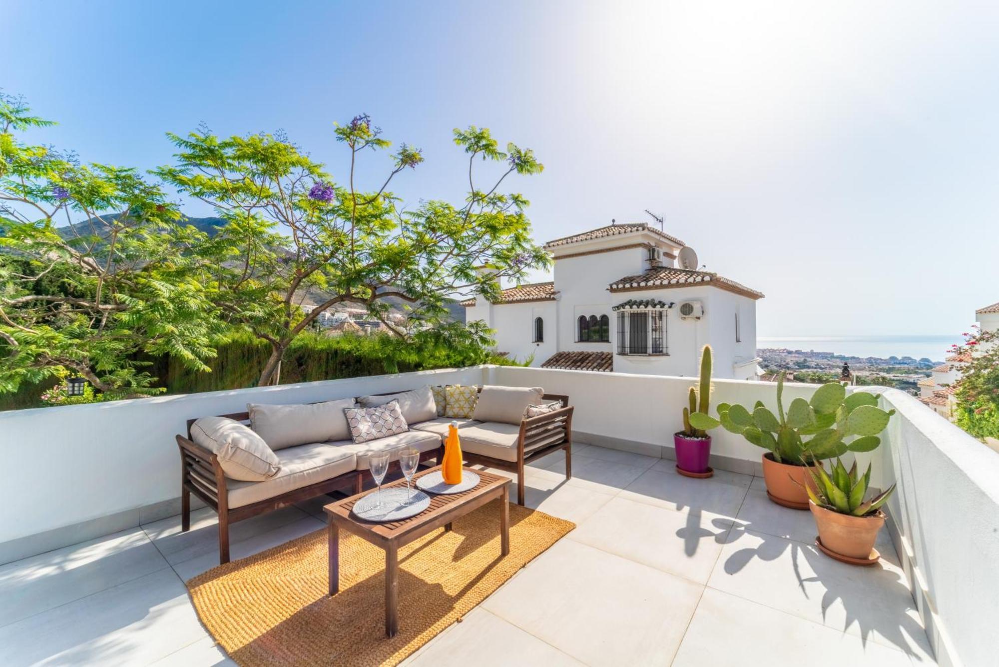 A Terrace With Sea View, 2 Bedrooms Apartment In Benalmádena Exteriör bild